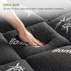 Queen Size Mattress Topper Viscose Derived from Bamboo, Soft Thick Pillow Top - Image 8