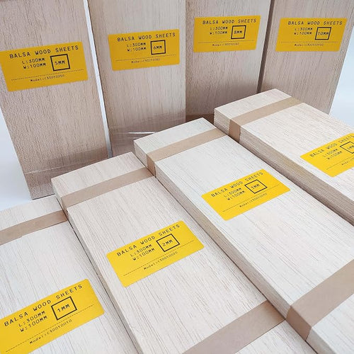 10 Pieces 1mm Balsa Wood Sheets 100mm X 300mm Natural Unfinished Wood - Image 2