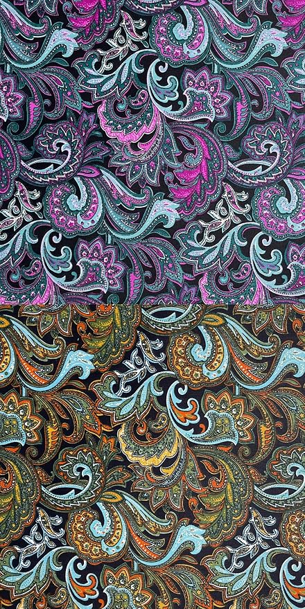 8" 50pcs Cotton Fabric Squares for Sewing Quilting SuppliesDark Paisley | Good - Image 7