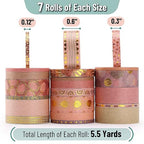 Mr. Pen- Washi Tape Set, 21 Rolls, Boho Design | 5.5 Yards/Roll, Washi Tape - Image 3