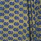 E-Tailor® Indian Ethnic 100% Cotton Voile Running Hand Block Print Natural - Image 3