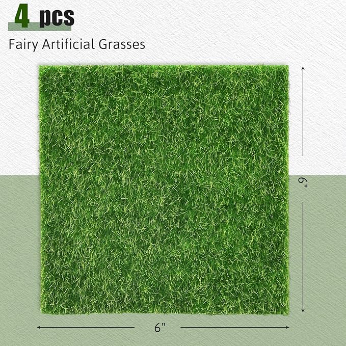 Shindel 4 Packs Fake Grass Decor - Image 2