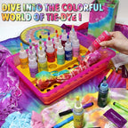 20 Colors Tie Dye Kit, 1 Tie Dye Workstation, 7 Set Fabric Markers, Non Toxic - Image 3