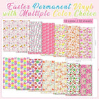 Tintnut Easter Egg Permanent Vinyl 12 Pcs 12"x10" Pink Bunny Adhesive Vinyl | - Image 6