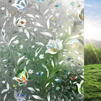 rabbitgoo Window Privacy Film, Stained Glass Cling, Tulip 17.5" x 78.7" | by rabbitgoo