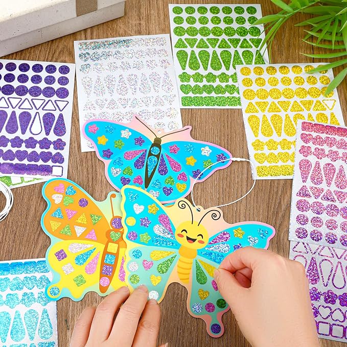 JULEASEL DIY Mirror Mosaic Butterfly Art Craft Kit Girls Toy Gift - Image 5