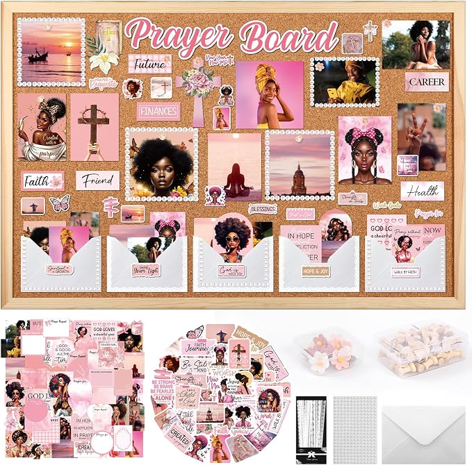 Black Women Prayer Board Kit Prayer Board Supplies Not Including Board | Prayer by Vemfare