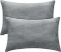 BEDELITE Flannel Pillow Cases Queen Size Set of 2, Decorative Waffle Weave by BEDELITE