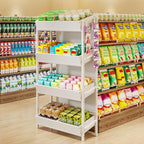 Tribesigns 4-Tier Retail Snack Display Shelf, Snack Rack Display Stand - Image 3