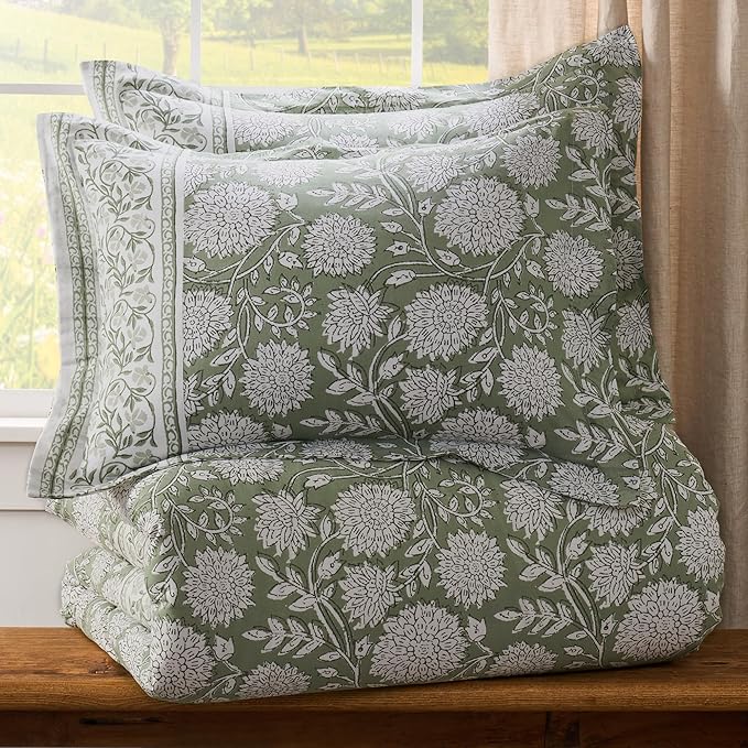 Levtex Home Adare Sage Reversible Twin/Twin XL Comforter Set - Image 4