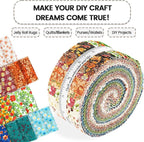 Craftido-20 Options-100% Cotton Jelly Roll Fabric Precut Strips - Image 5