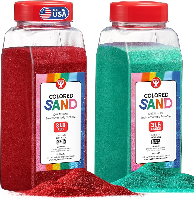 Hygloss Colored Sand for Crafts - 3 lb Bottle by HyglossProductsInc