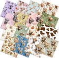 Tudomro 16 Pcs 10 x 10 Inch Highland Cow Quilting Fabric Square Cow Precuts by Tudomro