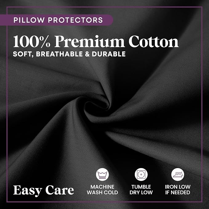 CirclesHome Pillow Protectors 4 Pack Standard Zippered - Image 4
