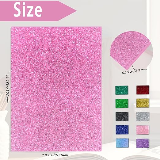Glitter Acrylic Sheets, 1/8 in Thick, 2 Pack | 3mm Cast Sparkly Sheets - Image 2