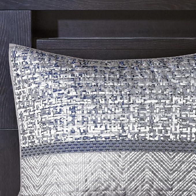 Madison Park Queen Quilt Set Lustrous Jacquard & Glitter Accent Coverlet Set - Image 20