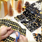 Hosuly 40 Pcs Black Gold Christmas Jelly Fabric - Image 6