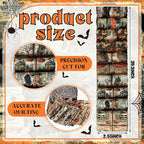 Hosuly 40 Pcs Vintage Halloween Fabric Gothic Fabric Skull Pumpkin Ghost Crow - Image 2