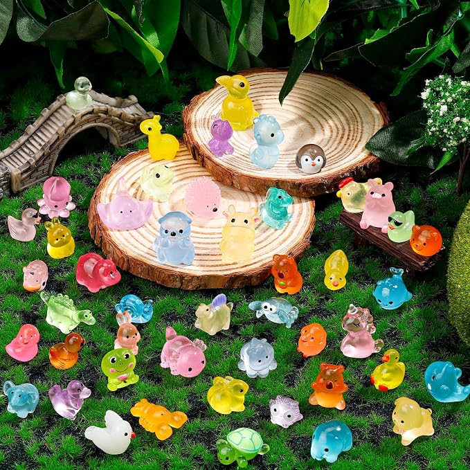 180pcs Luminous Mini Resin Animals Colorful Tiny Small Little Glow in the Dark - Image 4
