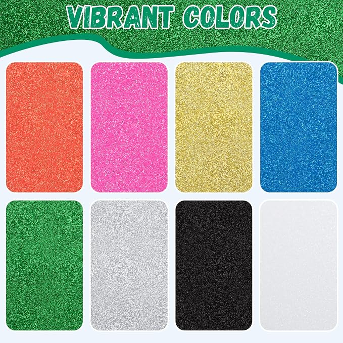10 Pack Glitter Foam Sheets Craft 8 x 12 inch | Sparkles Foam Paper - Image 4