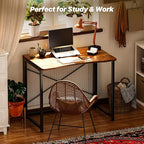 Huuger Folding Desk for Small Spaces, 31.5 Inch Foldable Computer Table - Image 7