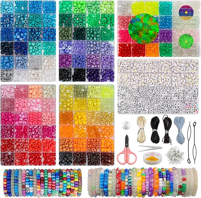 HardyGuo 6 box pony beads kit kandi 6x9mm Kandi Beads by Unknown