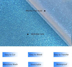 HTVVETUR Glitter HTV Vinyl Rolls Heat Transfer Vinyl - Image 4