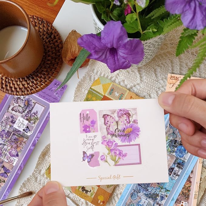 555Pcs Flower Stickers Journal Vintage Scrapbook Floral Plant Sticker | Flower - Image 7