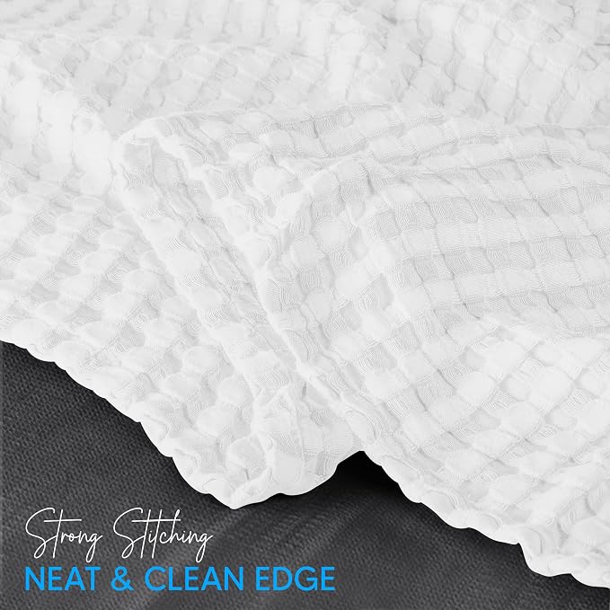 Utopia Bedding 100% Cotton Waffle Weave Blanket Queen Size - Image 3