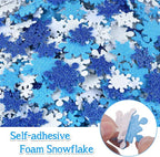 Coopay 600Pcs Glitter Snowflake Foam Stickers Self-Adhesive Snowflake Stickers - Image 3