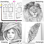 Muchcute Micro Fineliner Drawing Art Pens: 8 Black Fine Line Waterproof Ink Set - Image 6