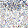 1200Pcs Crystal Gems for Crafts Mix Sizes Flatback Rhinestone Acrylic AB by Jyukan