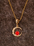 Gold-Tone Moon Charms with Rhinestones - Image 7