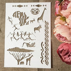 TIAMECH A4 Reusable African Tribal Stencil - Image 3