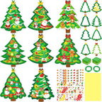 Renbuzhu 40PCS Christmas Crafts Bulk: Xmas Tree Paper Suncatchers DIY Kit by Renbuzhu