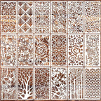 Stencils for Crafts Reusable Texture Stencils Background Stencil Leaf Floral by SUNVERSE