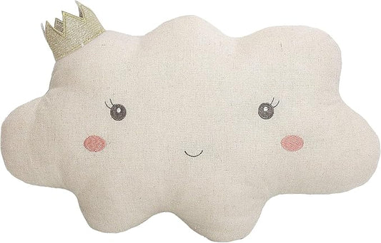 MON AMI Reine Cloud Shaped Throw Pillow – 16x10” Decorative Plush Cushion for Bed, Couch, or Room Décor, Cozy Cloud Accent Pillow, Cute Home Decoration