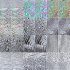 LITMIND 24 Sheets Clear Textured Stained Glass Variety Pack – 6 x 4 Inch by LITMIND