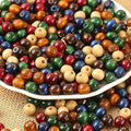 DAHI 1000PCS Colorful Wooden Beads 8mm Assorted Macrame Wooden Loose Spacer by DAHI