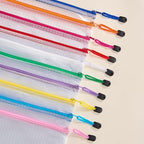 JARLINK A4 Mesh Zipper Pouch Bags, Office School Supplies, Cosmetics Travel - Image 3