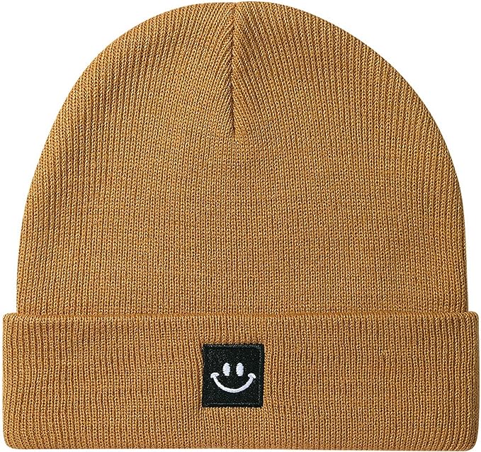 Baby Beanie Knit Ski Hat with Cute Face for Girls Boys 0-7 Years