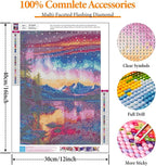 Offito Aurora Diamond Art Kits for Adults, 5D Starry Sky Lake Diamond Painting - Image 4