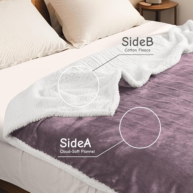 Electric Heated Blanket Throw Size 50"x60", Soft Flannel - Image 5