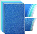 Feifeiya 48 Pcs Blue Foam Sheets 8 x 12 Inch, 36 Regular EVA Foam Sheets 12 by Feifeiya