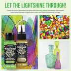 DecoArt Stained Glass Acrylic Paint Set – Cool Colors, Windows & Creative DIY - Image 3