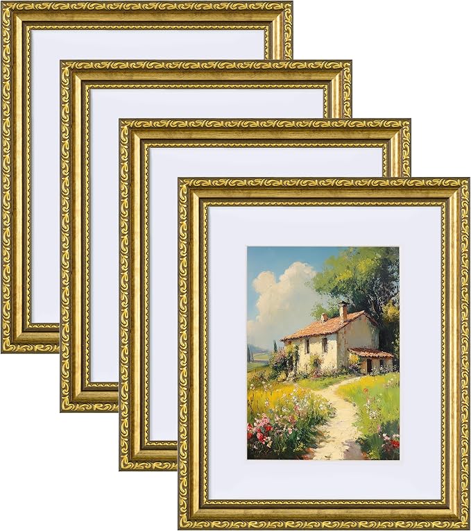 eletecpro 8x10 Vintage Picture Frame, Glass Cover, Horizontal or Vertical by eletecpro