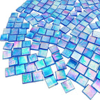 1.1 LB Ice Jade Mosaic Tiles, 0.59“ Square Glass Mosaic Pieces - Image 3