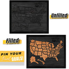 flinelife USA Landmarks Travel Map, Wooden USA Map Puzzle - Image 2
