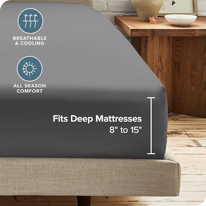 Bare Home 2-Pack Fitted Bottom Sheets RV Bunk - Image 4