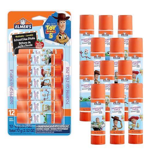 Elmer's Glue Sticks Featuring Toy Story Characters, Disappearing Purple Glue by Unknown